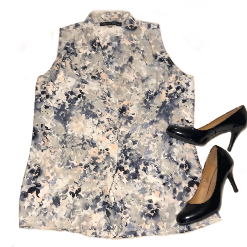 Rose & Olive Watercolor Floral Tank